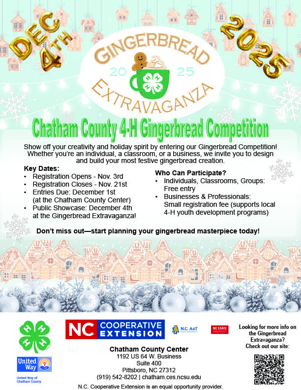 Chatham County 4-H Gingerbread Competition
