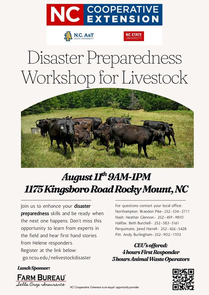 Flyer for Disaster Preparedness Workshop