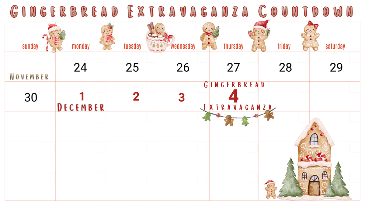 The gingerbread extravaganza countdown calendar