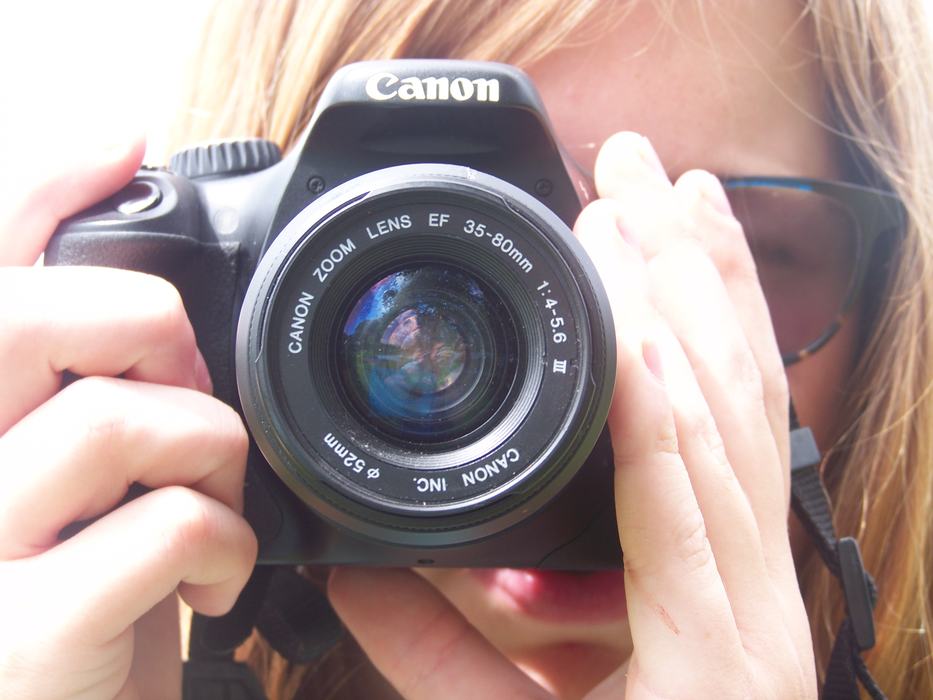 Camera in someone's hands