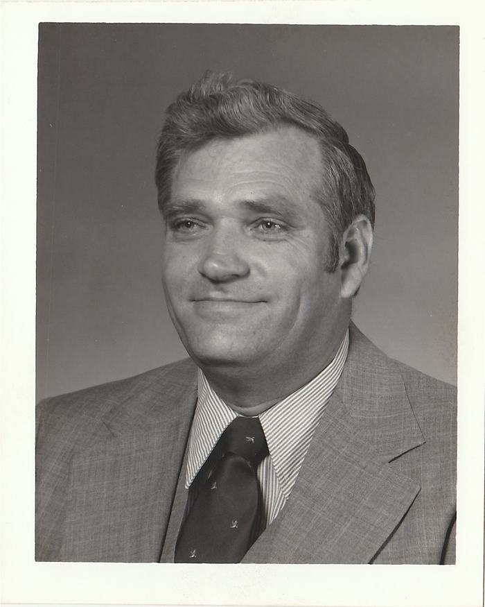 Black and white photo from 1980s of George Biddix, CED of Buncombe County Cooperative Extension.