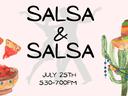 Salsa dancers, chips and salsa, cactus