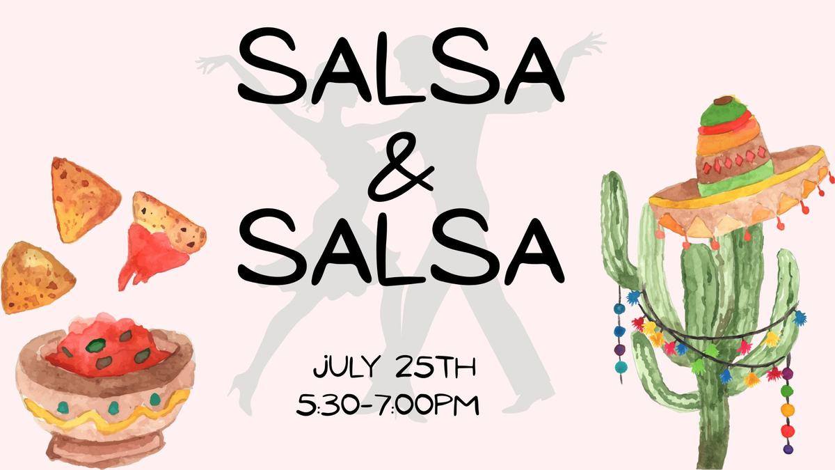 Salsa dancers, chips and salsa, cactus