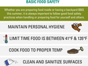 SUMMER COOKOUTS BASIC FOOD SAFETY: Maintain hygiene; limit 41°F–135°F; cook to temp; clean surfaces