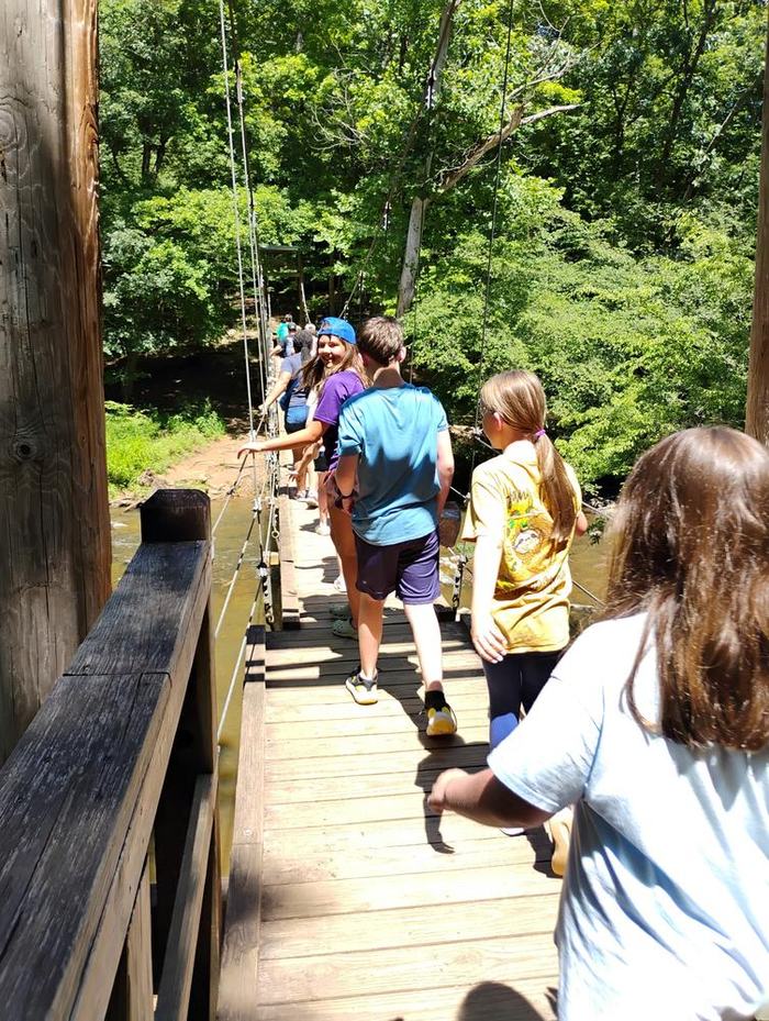 4-H youth walking in a state park