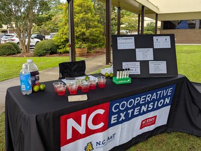 N.C. Cooperative Extension display at the Brunswick County Health and Wellness Fair 