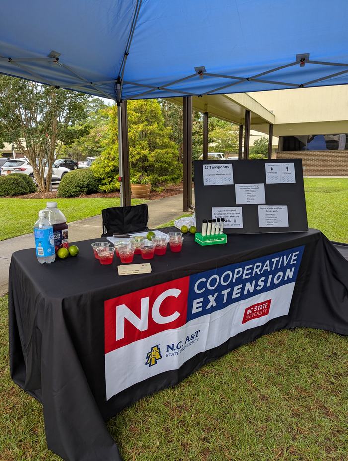 N.C. Cooperative Extension display at the Brunswick County Health and Wellness Fair 