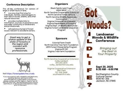 This is a handout for the 2025 VA NC Woods and Wildlife Page 2