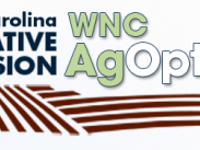 North Carolina Cooperative Extension — WNC AgOptions logo with stylized brown field