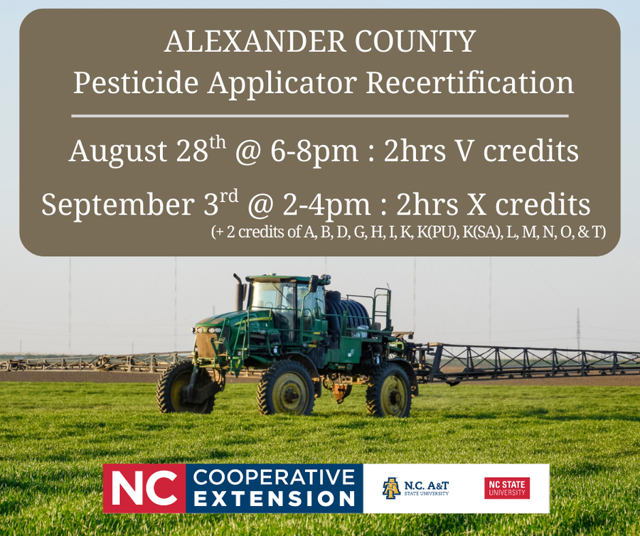 Flyer defining the times mentioned in the post for pesticide applicator recertification.