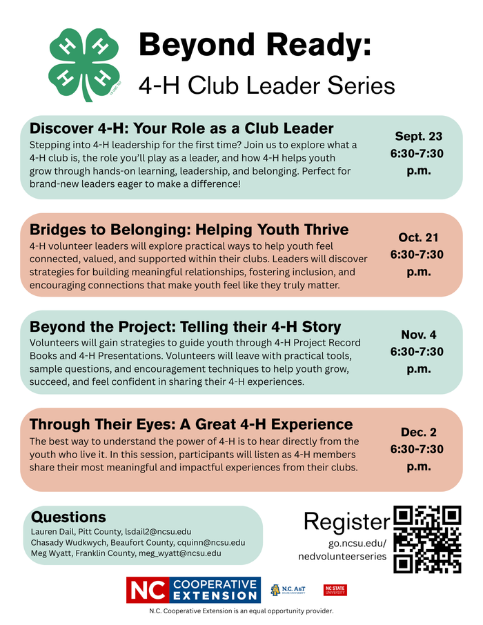 Beyond Ready: 4-H Club leader Series