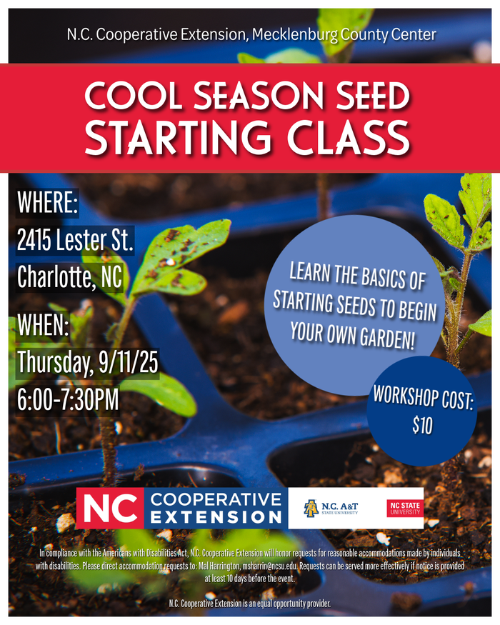 Cool Season Seed Starting Class Flyer