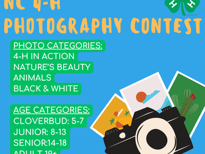 NC 4‑H Photography Contest — Entry deadline: September 15th