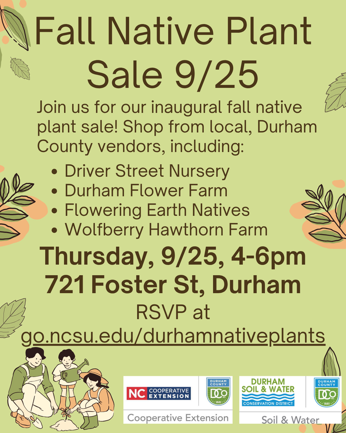 fall native plant sale flier