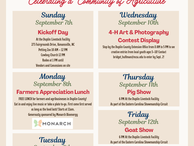 Flyer with Dates of Farm Fest