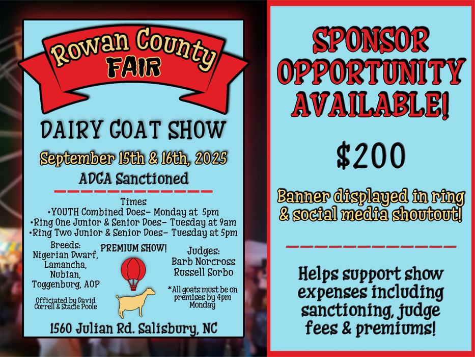 Dairy Goat Show Flyer
