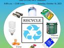 Flyer for the Randolph County Household Hazardous Waste & Pesticide Disposal and Unused Medication Drop-off event. Event details: Saturday, October 18, 2025, from 8:00 a.m. to 12:00 noon at the Randolph County Agricultural Center, 1880 US Hwy 64 E, Ashebo