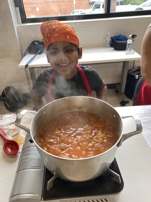 Boy with soup