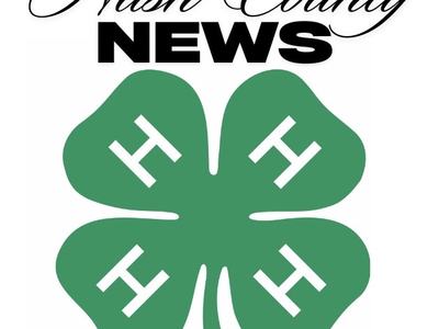 Nash County NEWS above green 4‑H four‑leaf clover with H on each leaf; "18 U.S.C. 707"