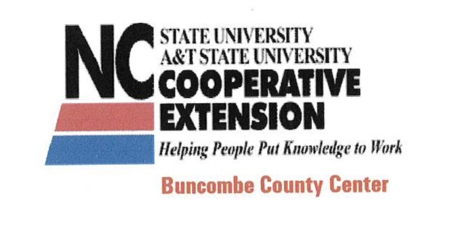 Red, white, and blue N.C. Cooperative Extension logo.