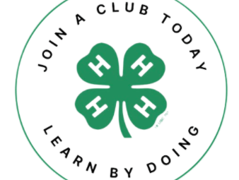 Picture of the 4-H Clover. Image reads, "Join a club today."