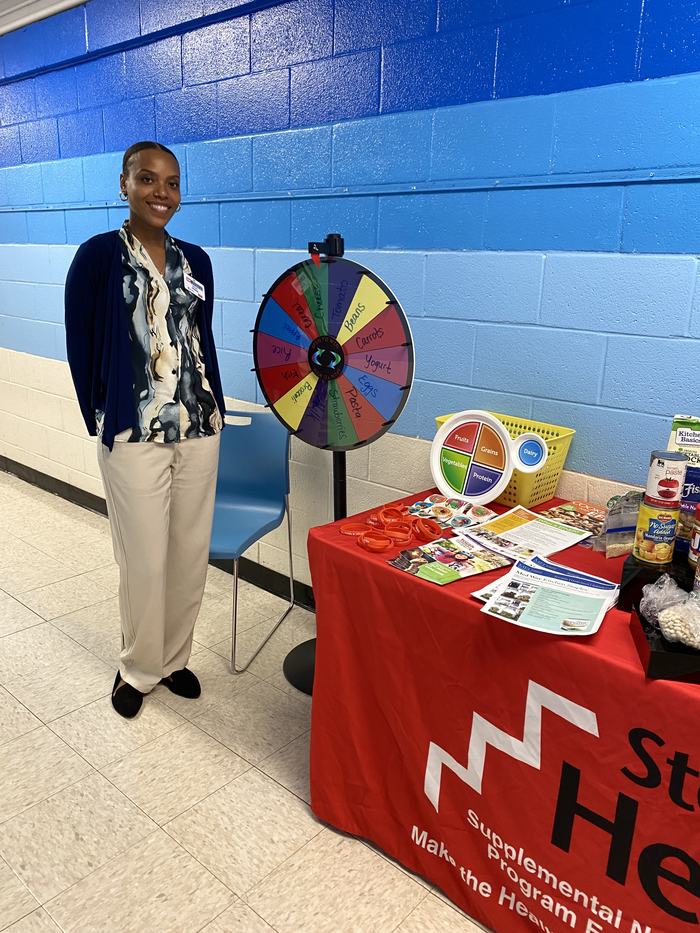 Keilah Howard's Steps to Health booth.