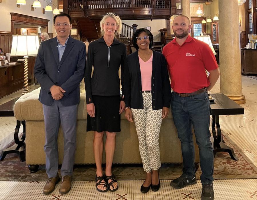 Basheerah Enahora (third from left), Extension nutrition specialist in the Department of Agricultural and Human Sciences, with investigators from East Carolina University and Ripe for Revival working on the DINA grant.