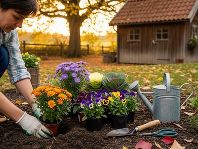 Planting fall flowers
