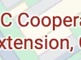 Red and blue map markers with text "NC Cooperative Extension, Cherokee"