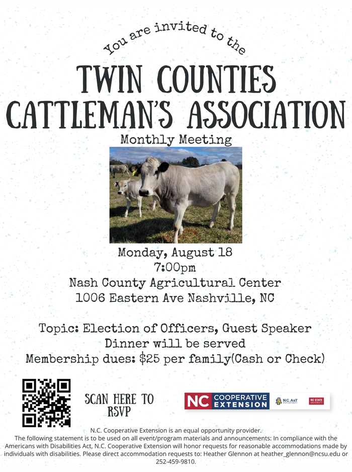 August Cattlemens Meeting Flyer