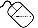 Wired computer mouse icon with text "THE BASICS" on its body