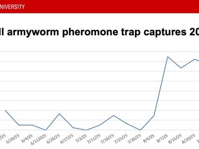 Graph showing fall armyworm moth activity