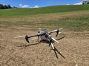 Drone Seeder in a Hayfield