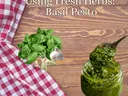 Basil, garlic, and pesto