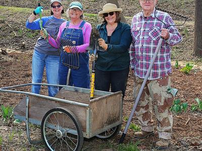 Extension Master Gardener volunteers at the Joseph McDowell Greenway