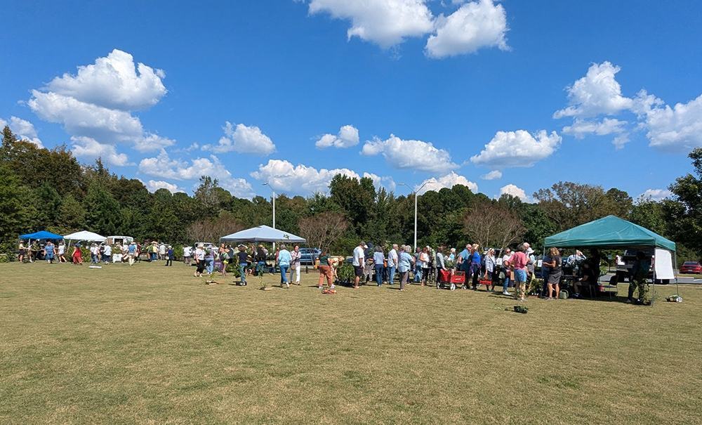 2025 Native Plant Sale with nursery vendors and customers.