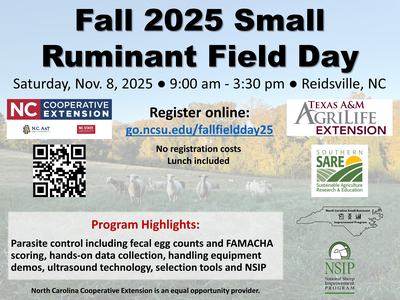 Fall 2025 Small Ruminant Field Day