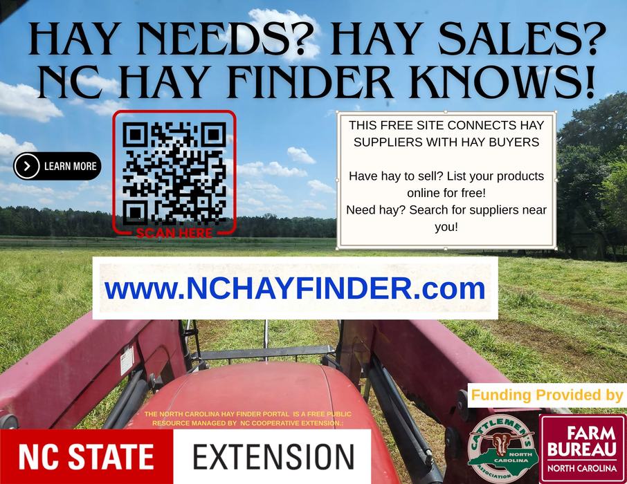 Graphic with hay finder information