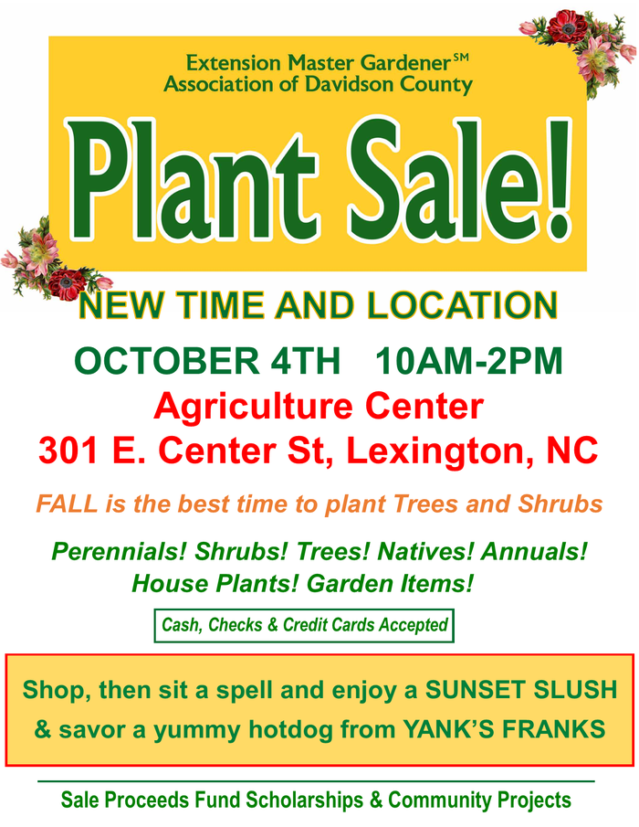 Flyer for the Master Gardener Plant Sale