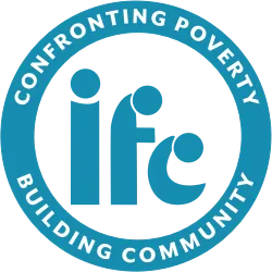 IFC Logo. Confronting Poverty, Building Community
