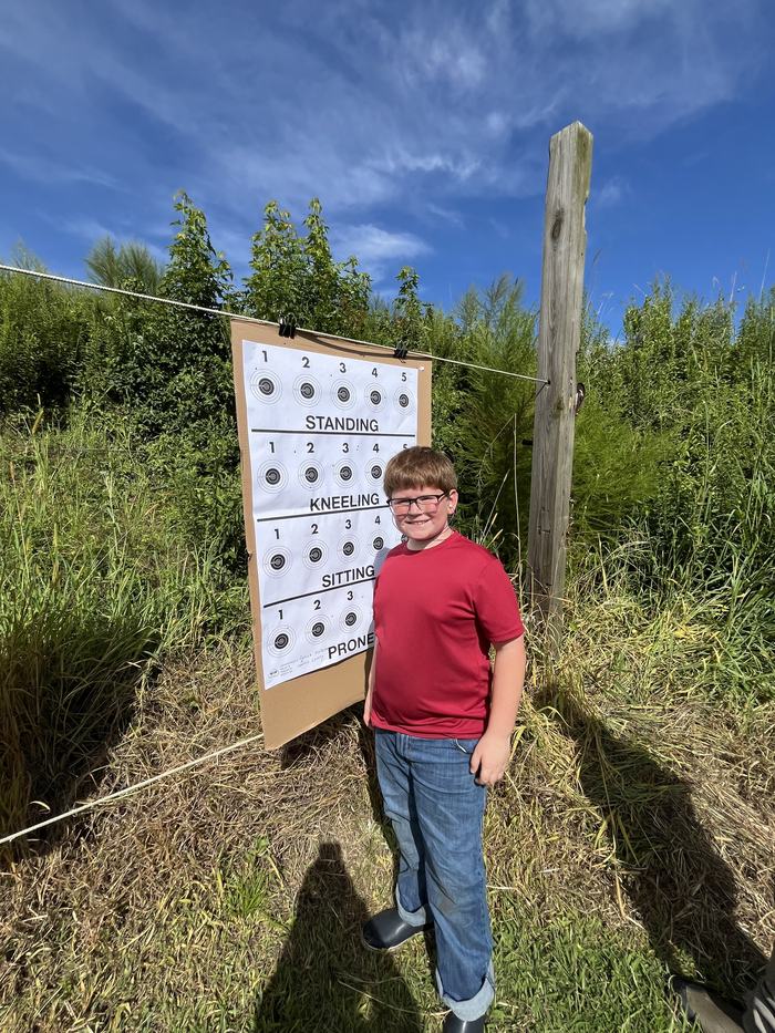 Patrick Holloway at the Eastern Regional 4-H Shooting Sports Tournament