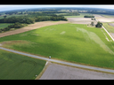 Drone view of a field showing some yellowing.
