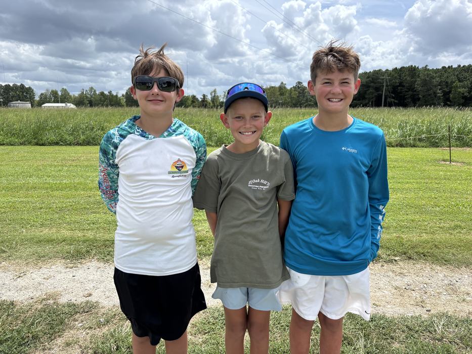 James Williams, Carter Becton and Robert Williams at the Eastern Regional 4-H Shooting Sports Tournament
