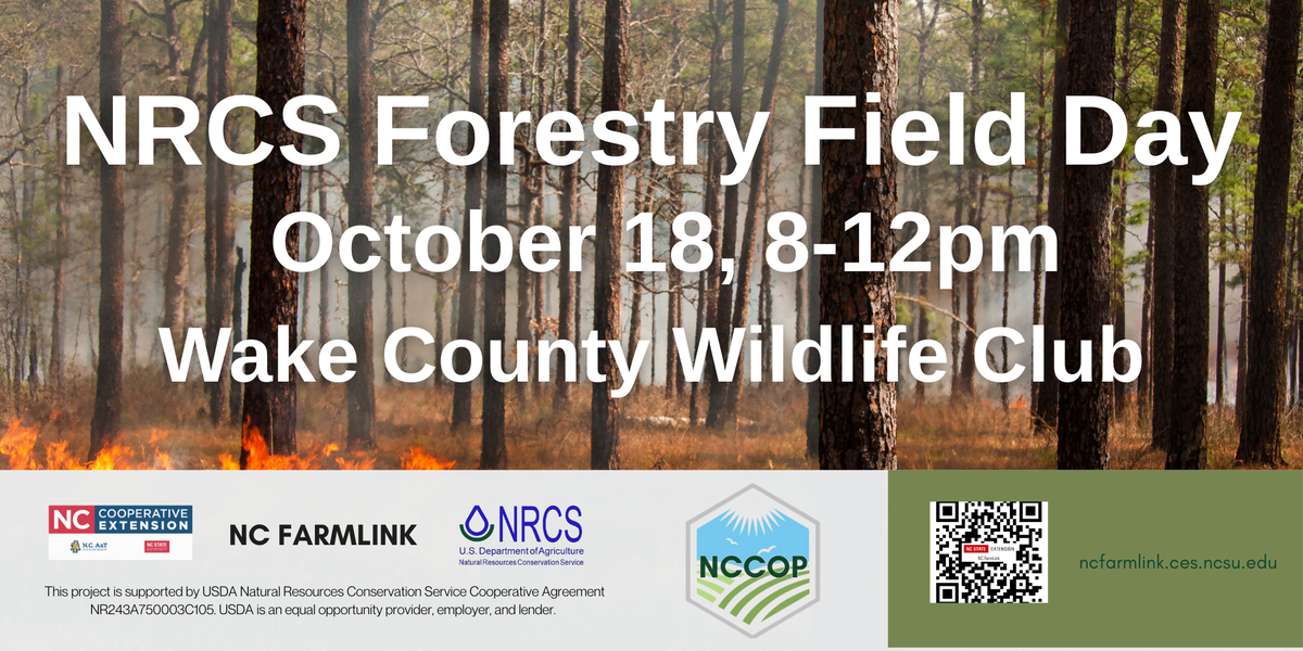 NRCS Forestry Field Day, October 18, 8-12pm