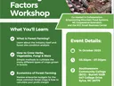 Forest Farming Factors Workshop
