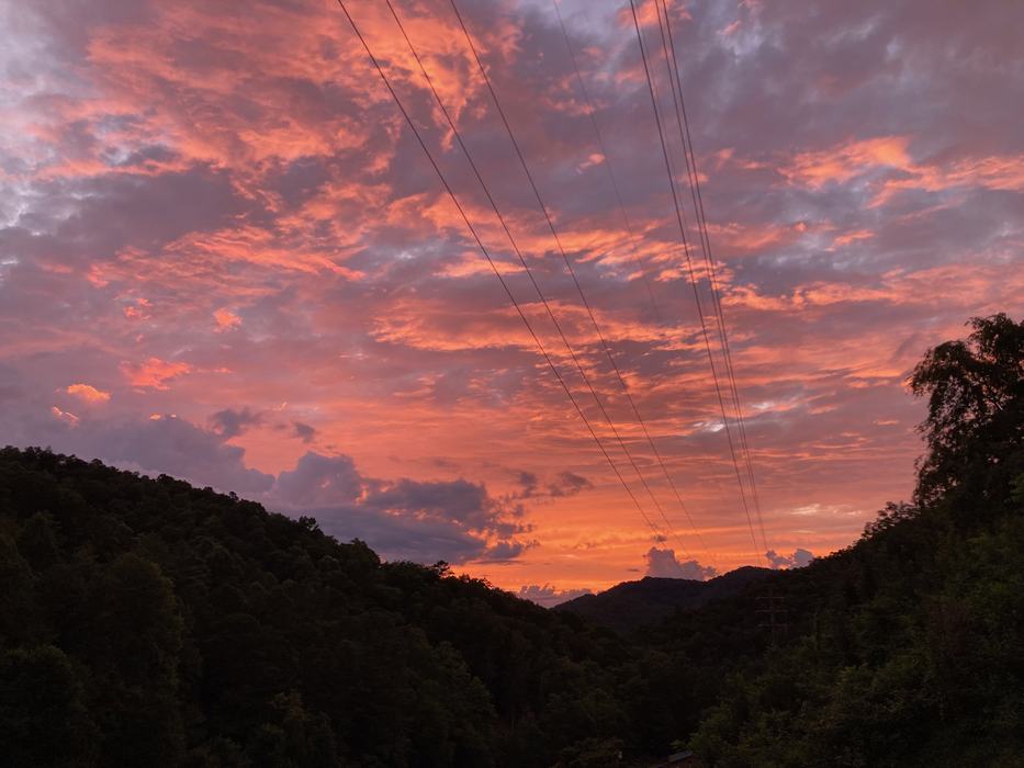 Swain County - Orange Skyscape in the Mtns