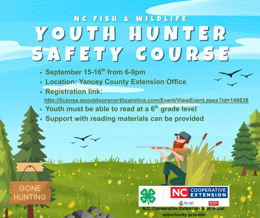 Youth Hunter Safety Course - Yancey County Center | N.C. Cooperative ...