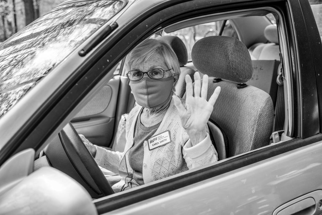 Volunteer Driving to Take Meals to Seniors