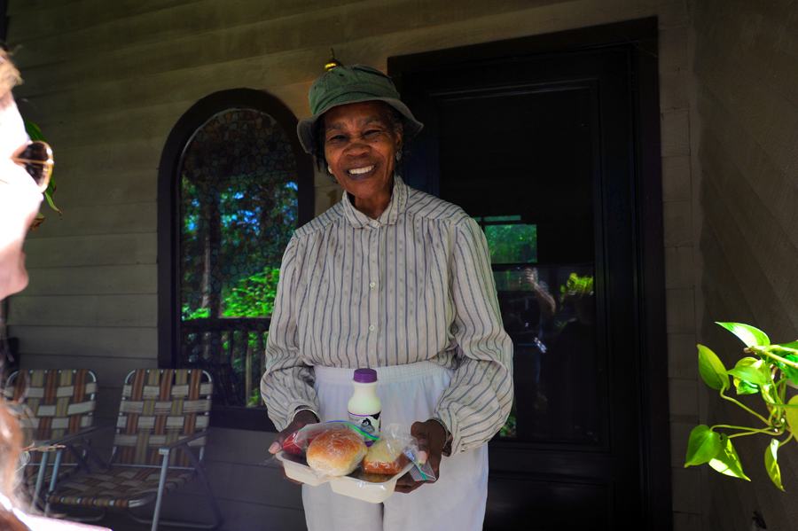 Meals on Wheels Recipient with Produce