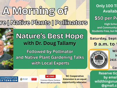 A Morning of Nature: Nature's Best Hope with Dr. Doug Tallamy — Sept 20, 9 a.m.–1 p.m., $50
